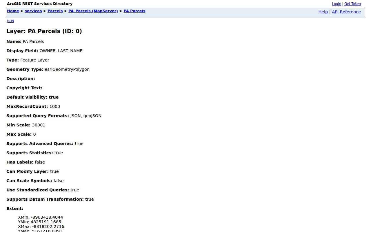 Pennsylvania residents directory search using owner and parcel fields in the PA Parcels map layer